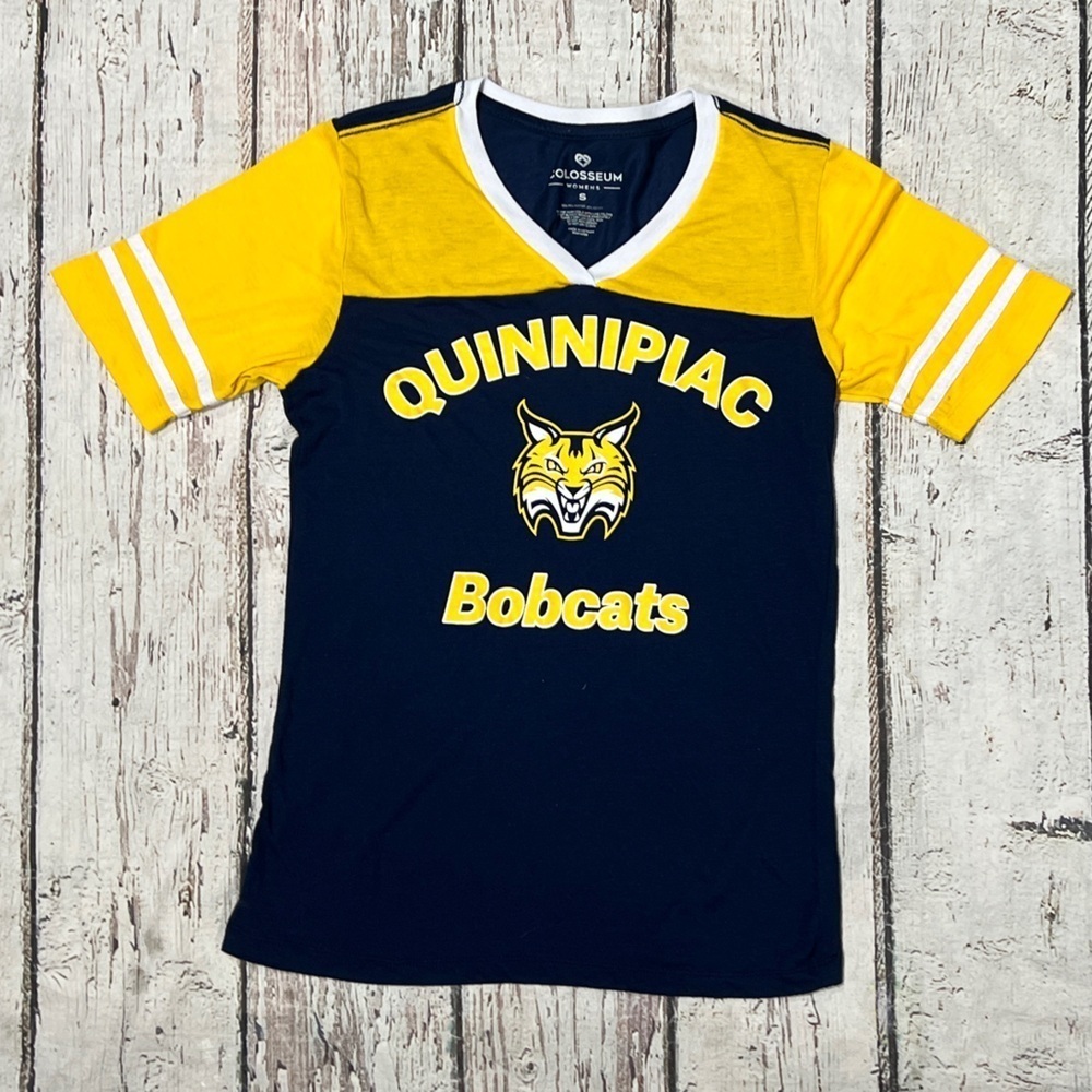 Quinnipiac Bobcats Womens Vneck Sports NCAA SOFT Tshirt